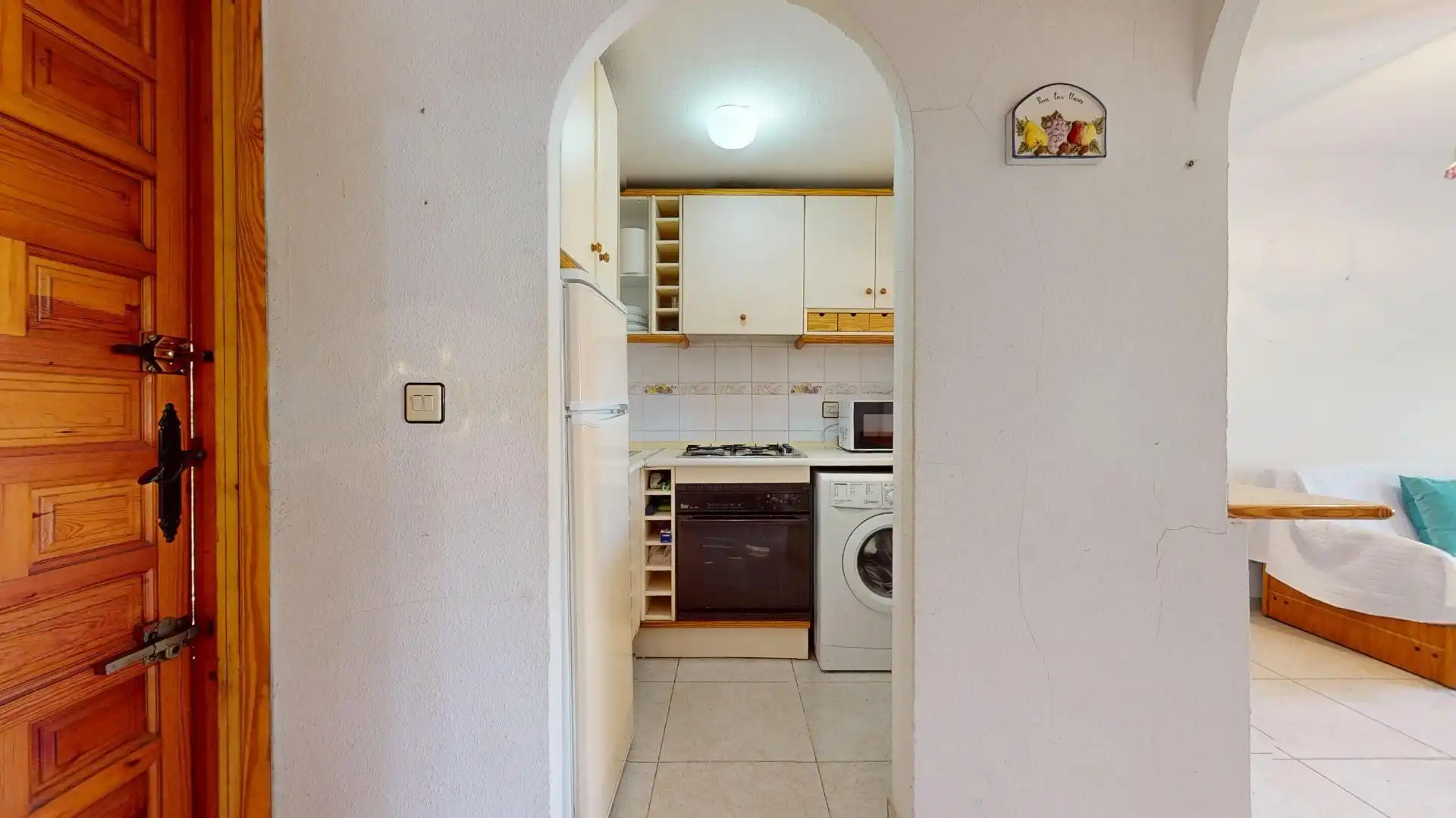 Cuina de Apartament en venda en San Javier amb Moblat, Balcó i Piscina comunitària