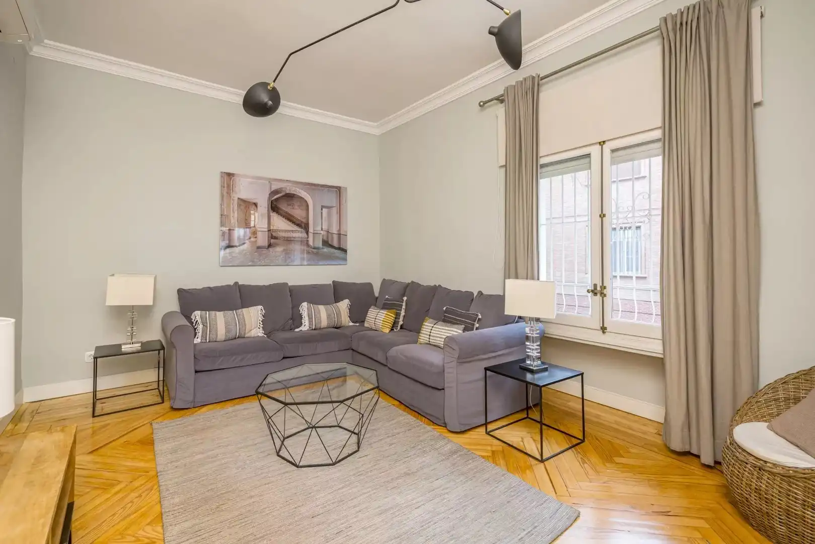 Living room of Flat for rent in Madrid  with Air Conditioner, Heating and Terrace