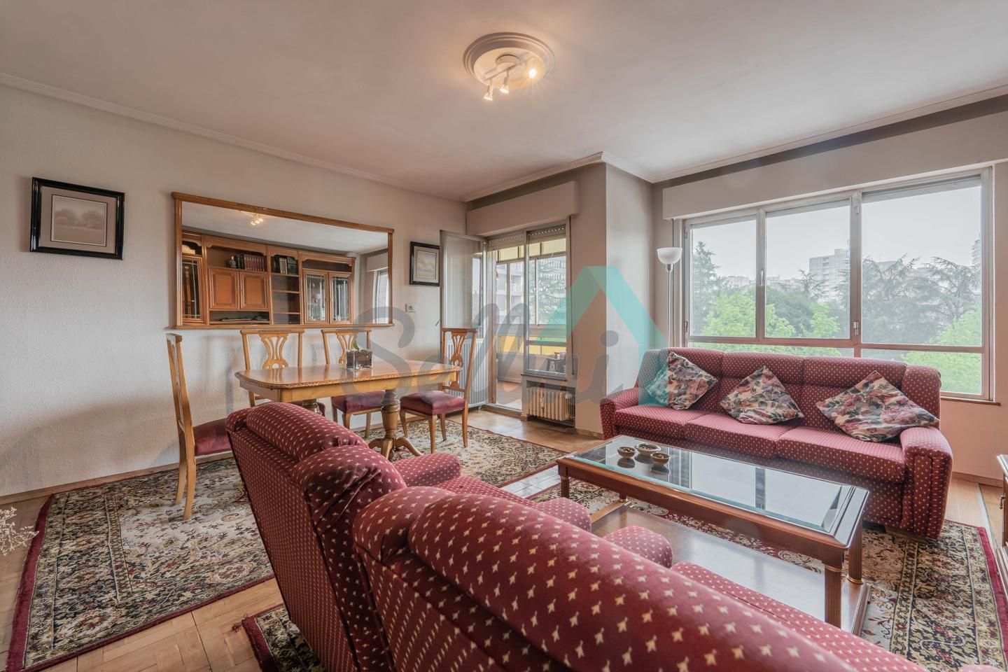 Living room of Flat for sale in Oviedo   with Heating, Parquet flooring and Terrace