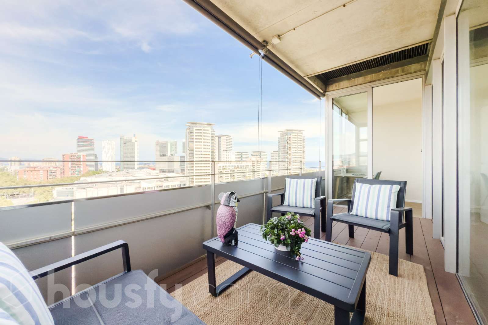 Terraza de Apartamento para compartir en  Barcelona Capital con Aire acondicionado y Terraza