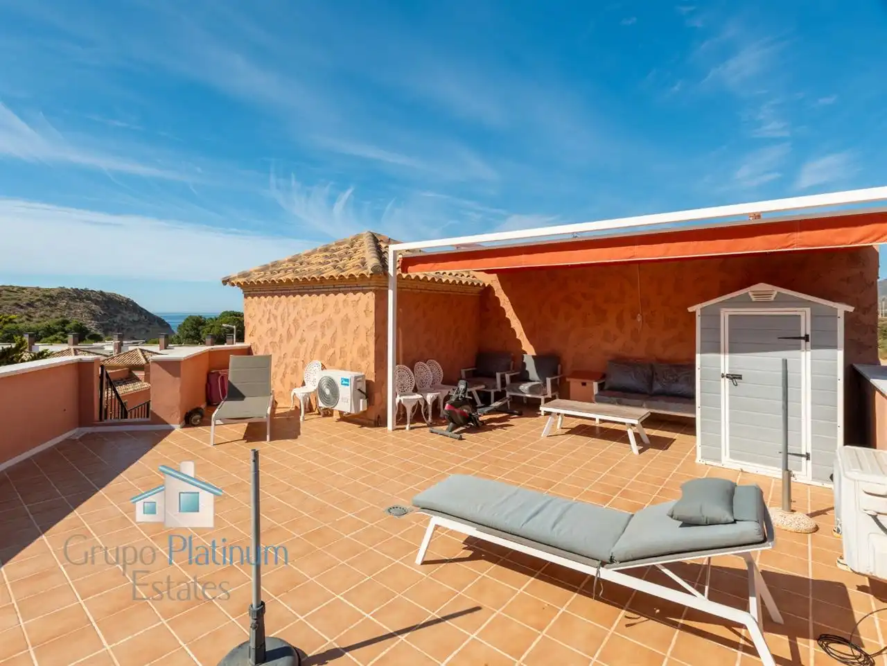 Terrace of Detached homes for sale in Pulpí  with Air Conditioner, Heating and Furnished
