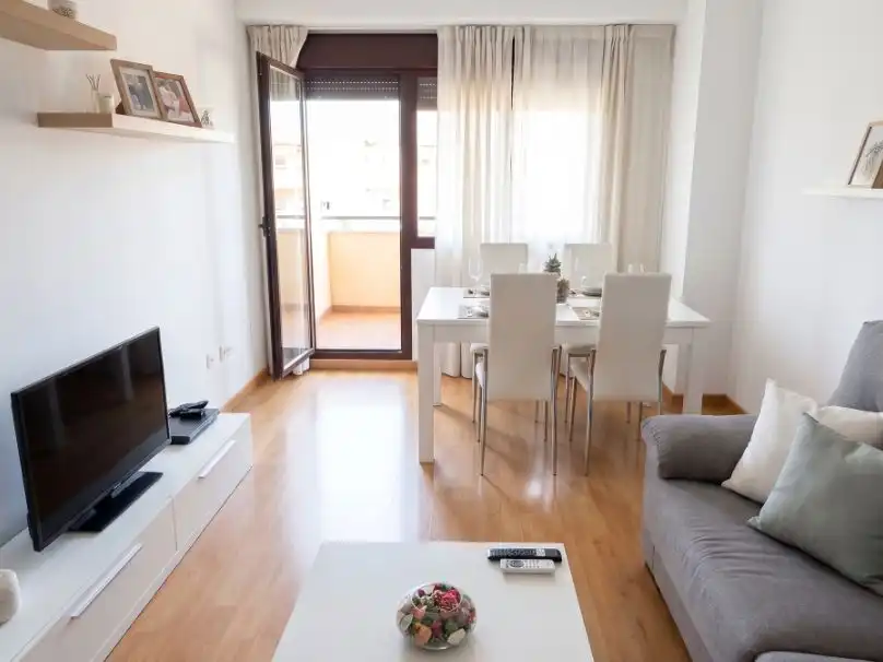Sala d'estar de Pis en venda en Borja amb Calefacció, Parquet i Terrassa