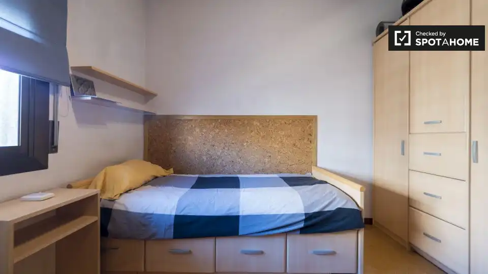 Habitación de Piso para compartir en Barcelona con Aire acondicionado, Calefacción y Amueblado