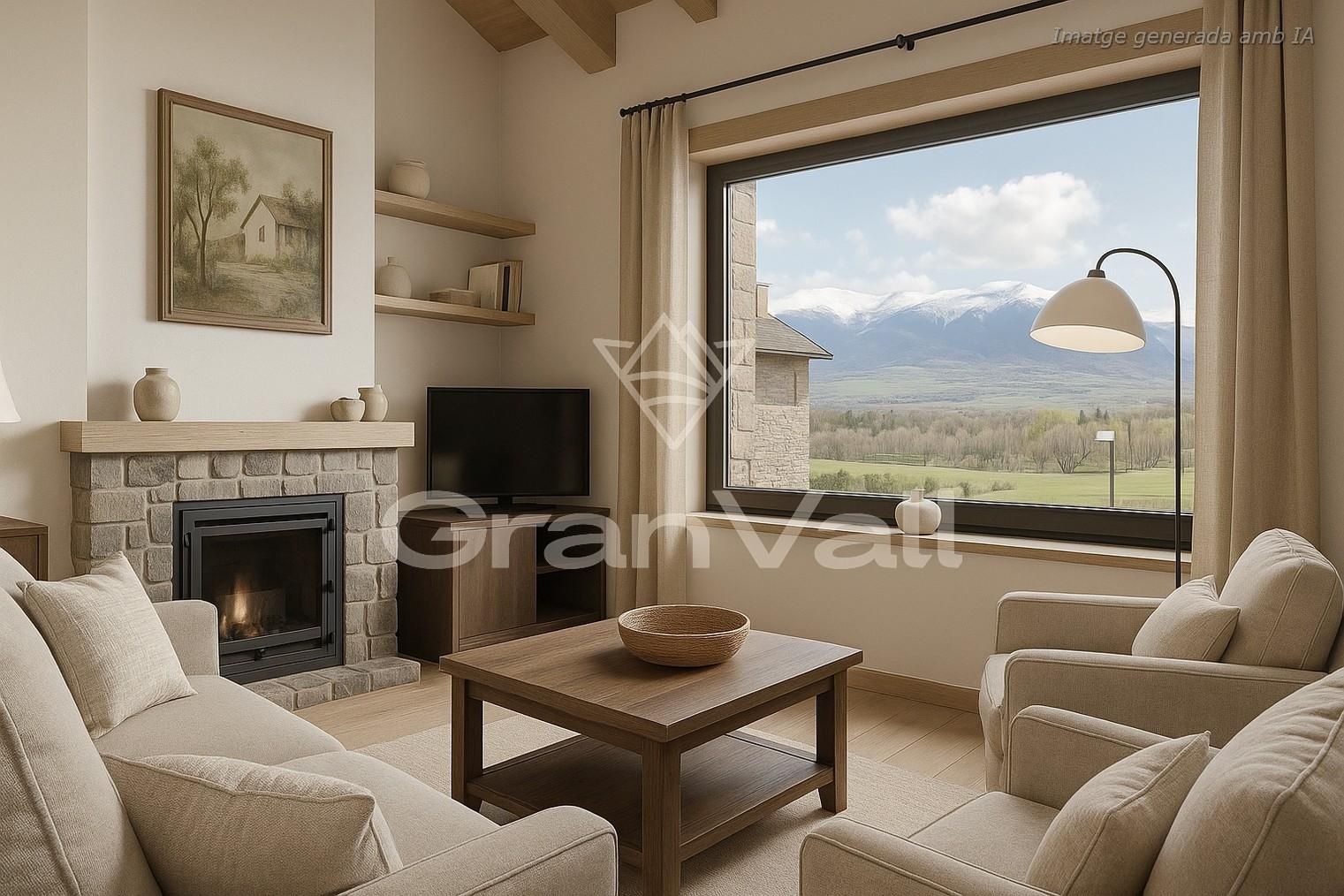 Sala d'estar de Casa adosada en venda en Puigcerdà amb Calefacció i Jardí privat