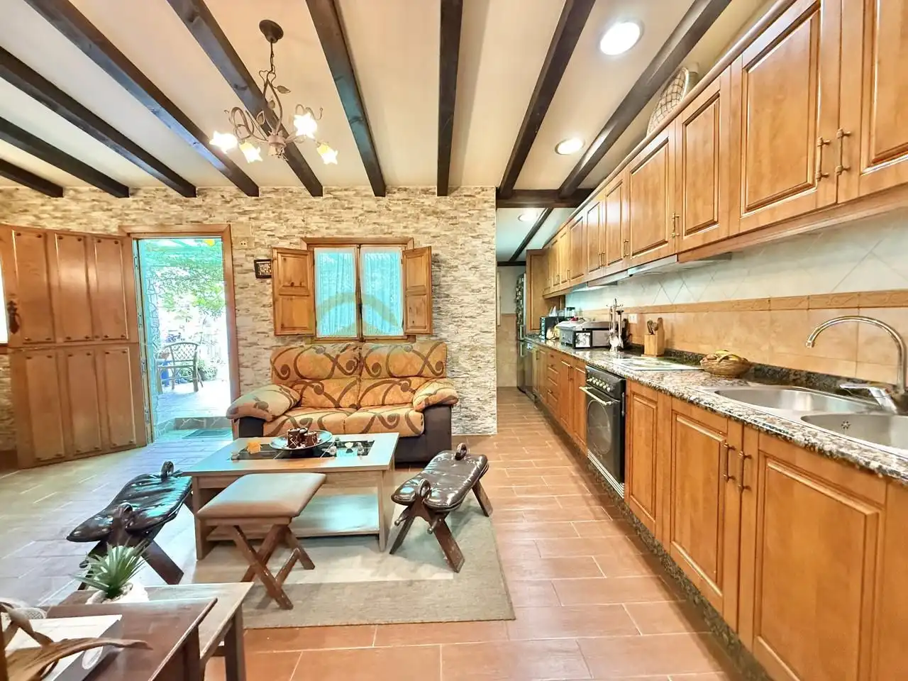 Cocina de Casa o chalet en venta en Castrillón con Calefacción, Jardín privado y Parquet