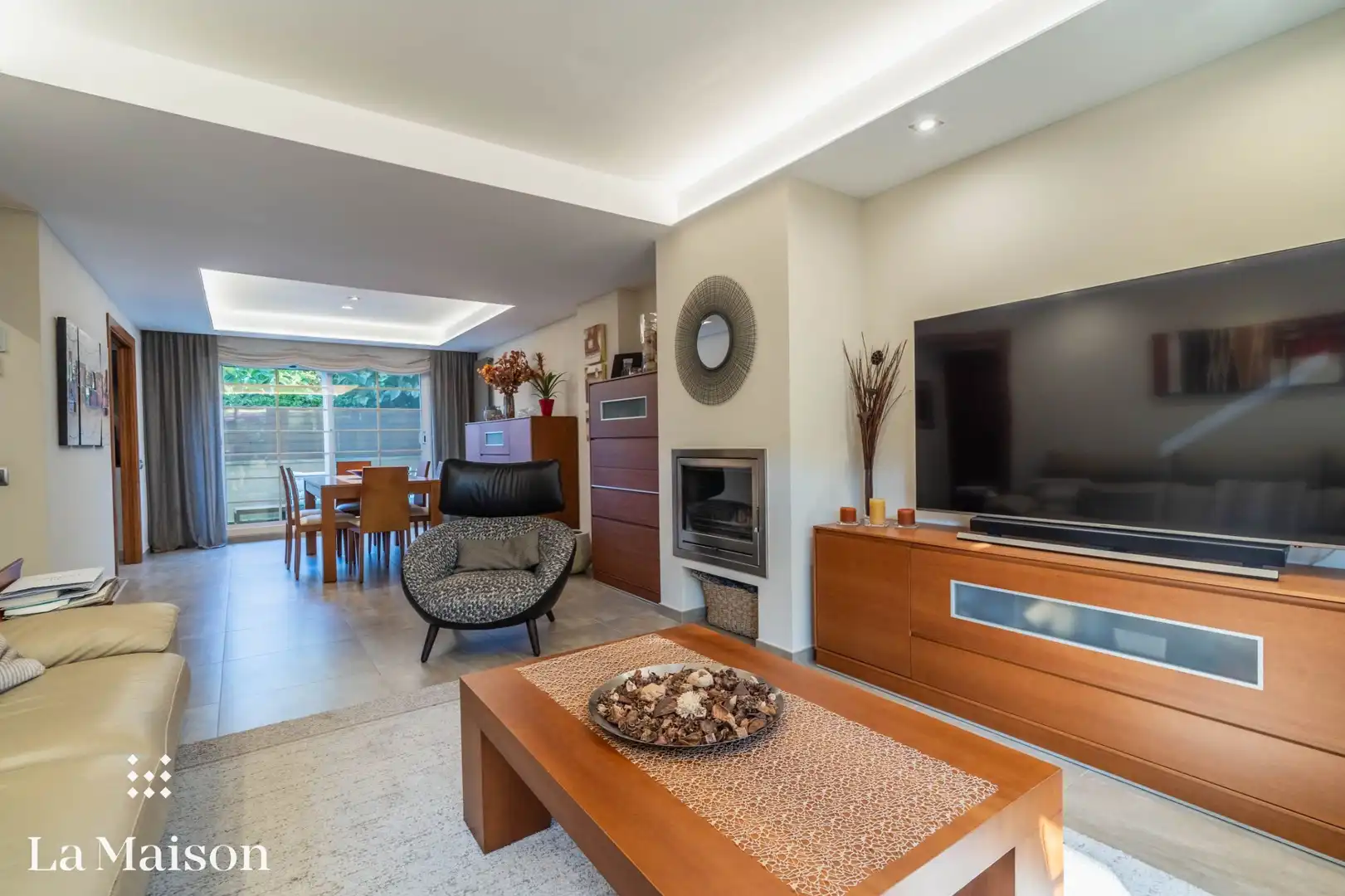 Sala d'estar de Casa o xalet en venda en Sant Andreu de Llavaneres amb Terrassa i Piscina comunitària