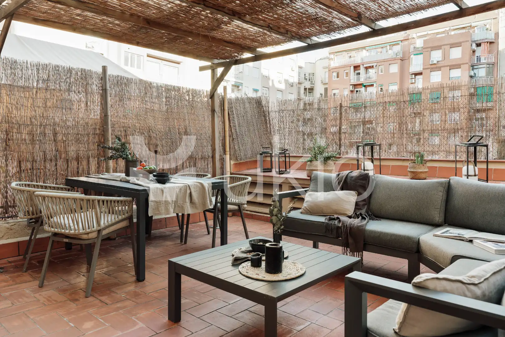 Terrace of Apartments for rent in Barcelona  with Air Conditioner, Terrace and Furnished