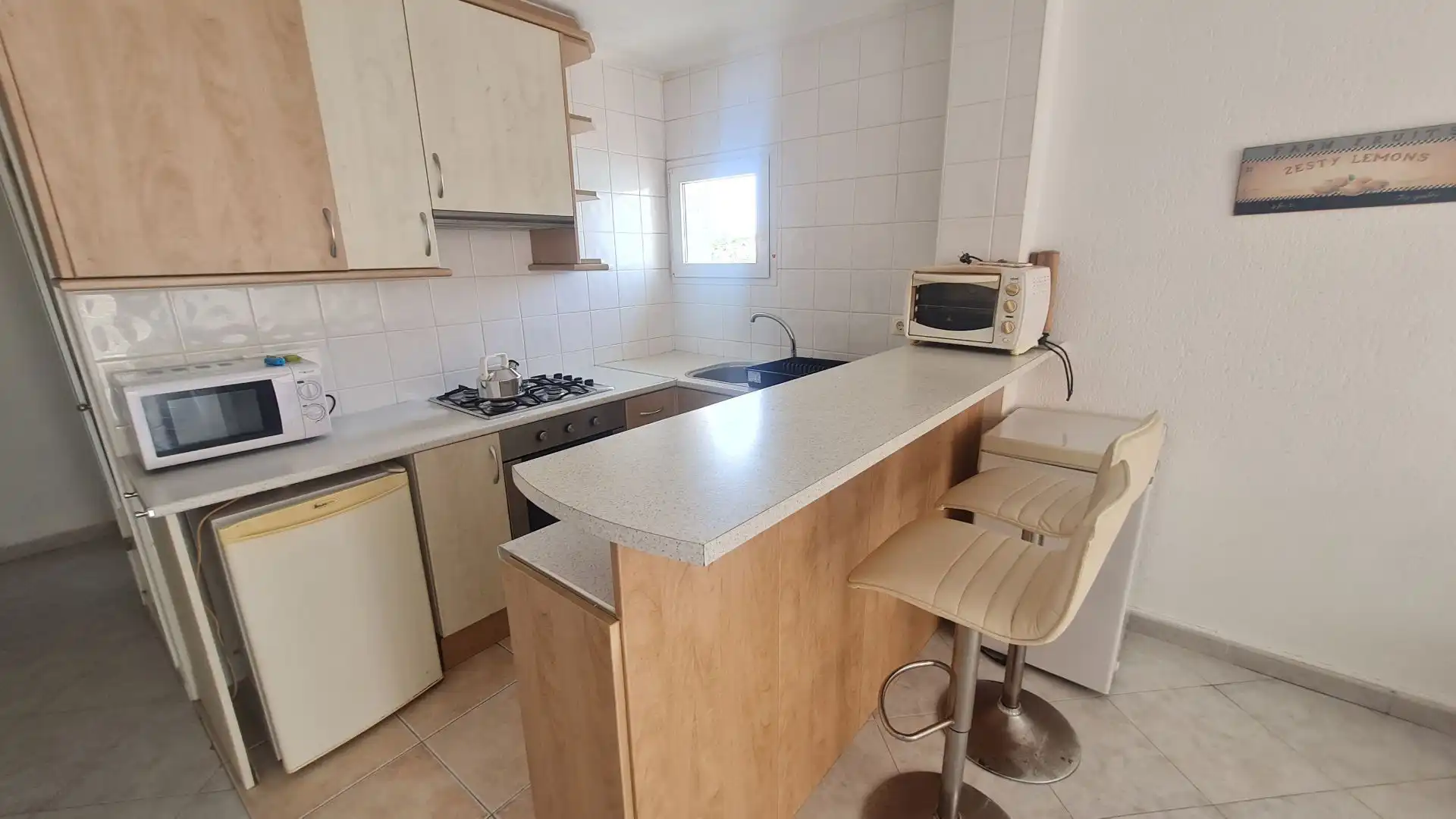 Küche von Wohnungen zum Verkauf in Calpe / Calp mit Klimaanlage, Heizung und Terrasse