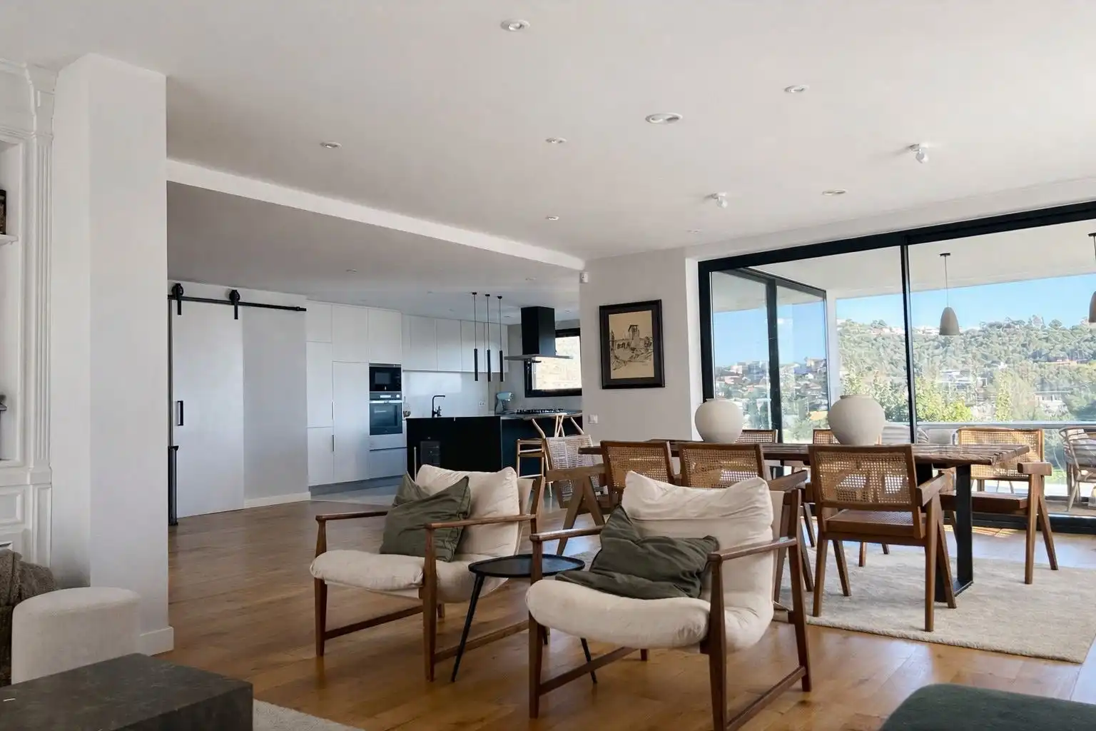 Wohnzimmer von Haus oder Chalet zur Miete in Sant Just Desvern mit Klimaanlage, Heizung und Terrasse
