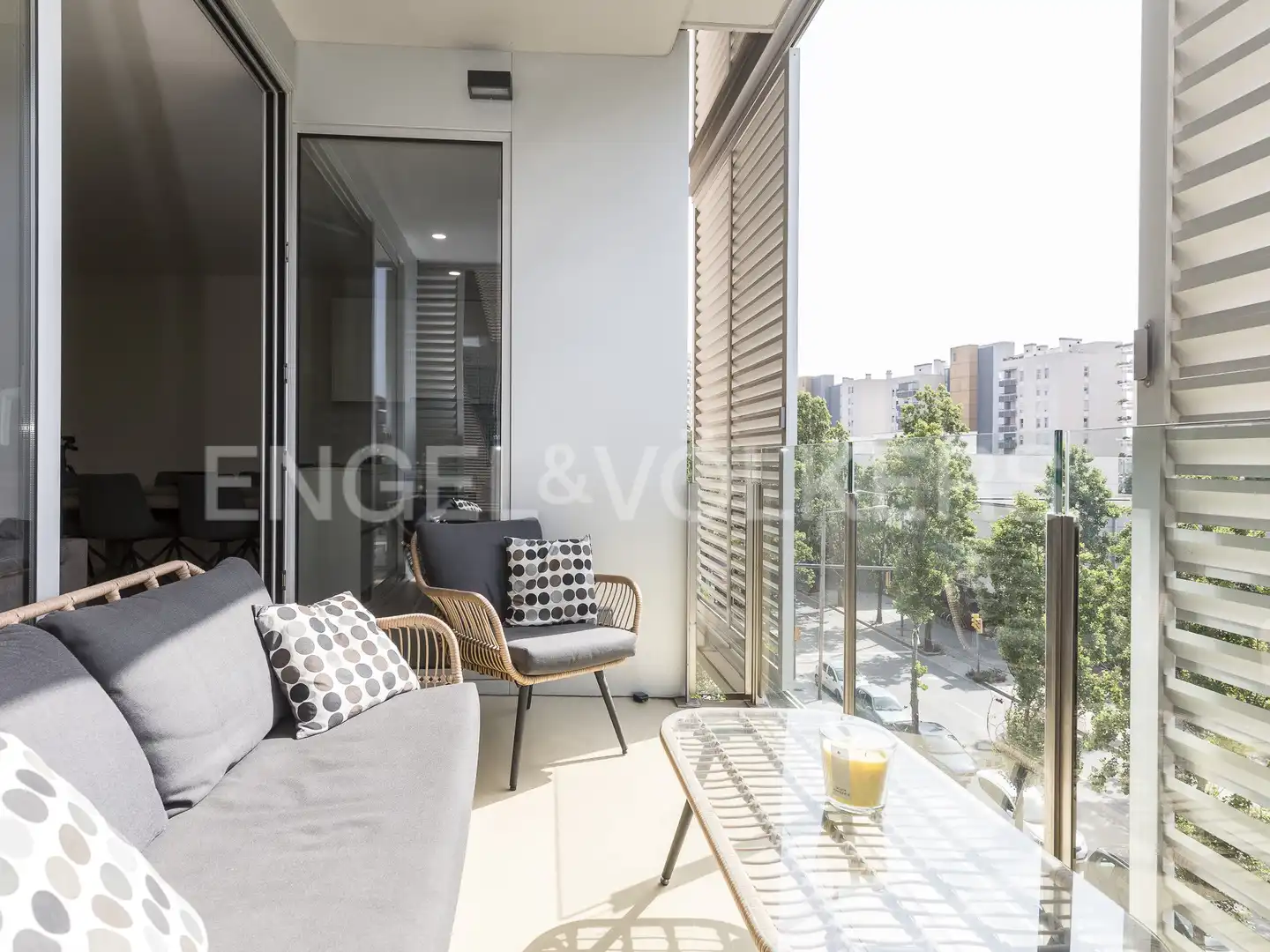 Terrace of Flat for sale in Sant Adrià de Besòs  with Air Conditioner, Heating and Parquet flooring