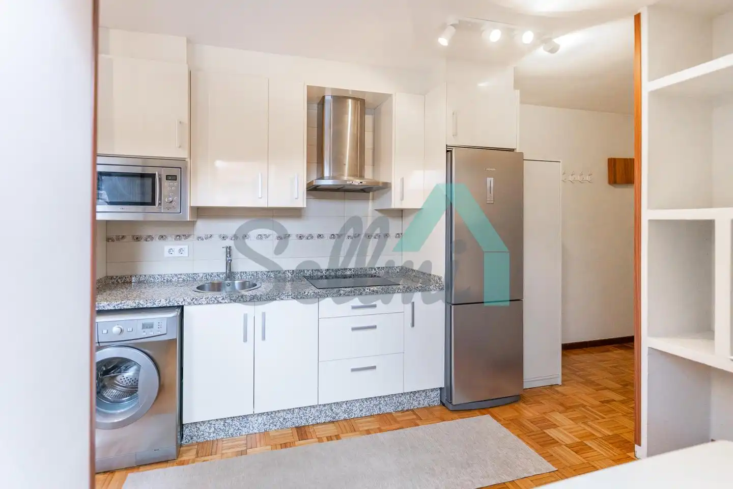 Kitchen of Flat for rent in Oviedo   with Parquet flooring and Furnished