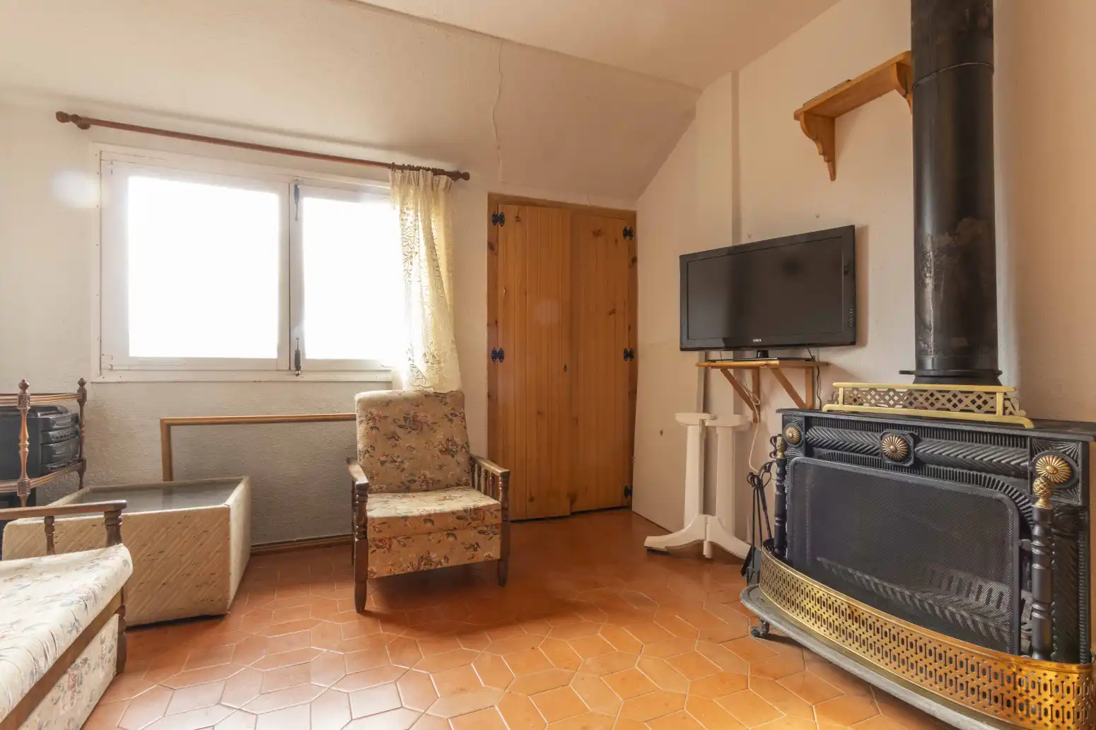 Living room of Flat for sale in Alcalá de la Selva  with Heating, Terrace and Storage room