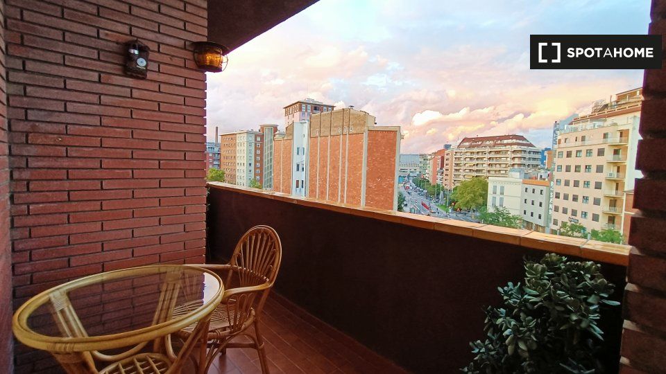 Terraza de Piso de alquiler en  Barcelona Capital con Aire acondicionado, Calefacción y Amueblado