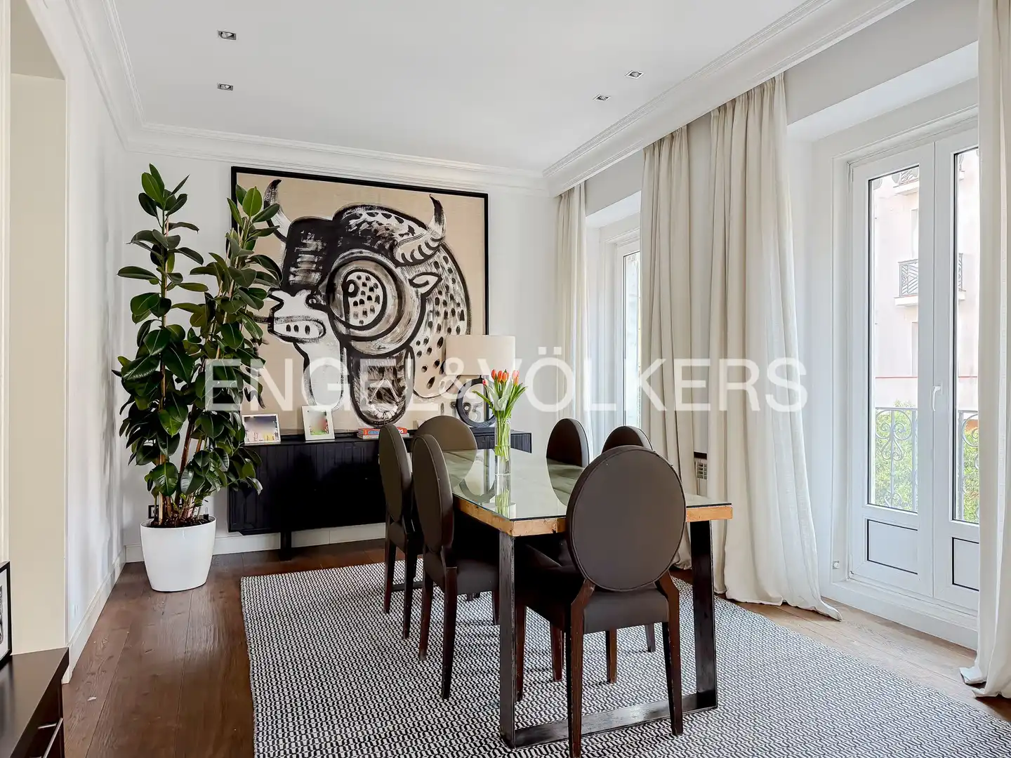 Esszimmer von Wohnung zur Miete in Madrid mit Klimaanlage, Heizung und Möbliert