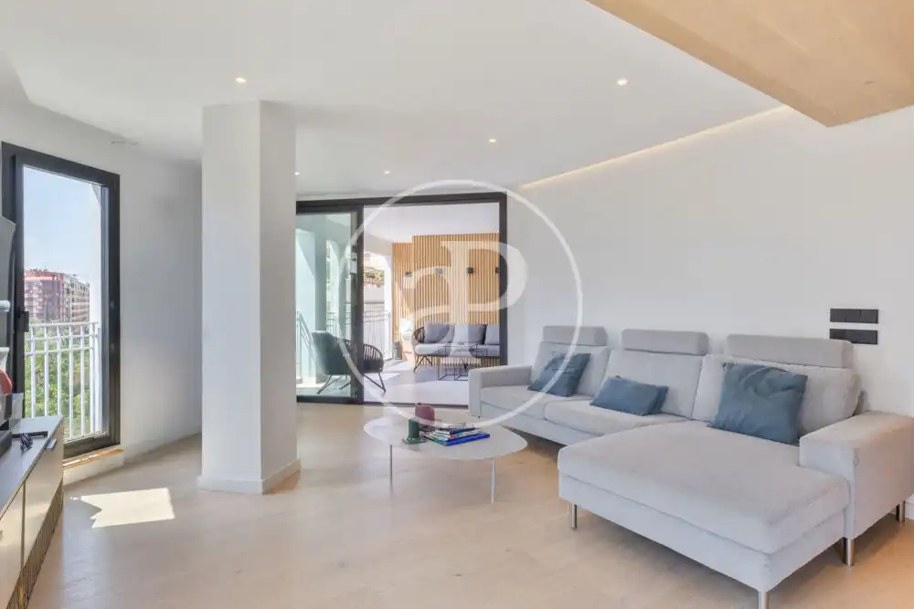 Living room of Flat for rent in Valencia  with Air Conditioner, Heating and Terrace