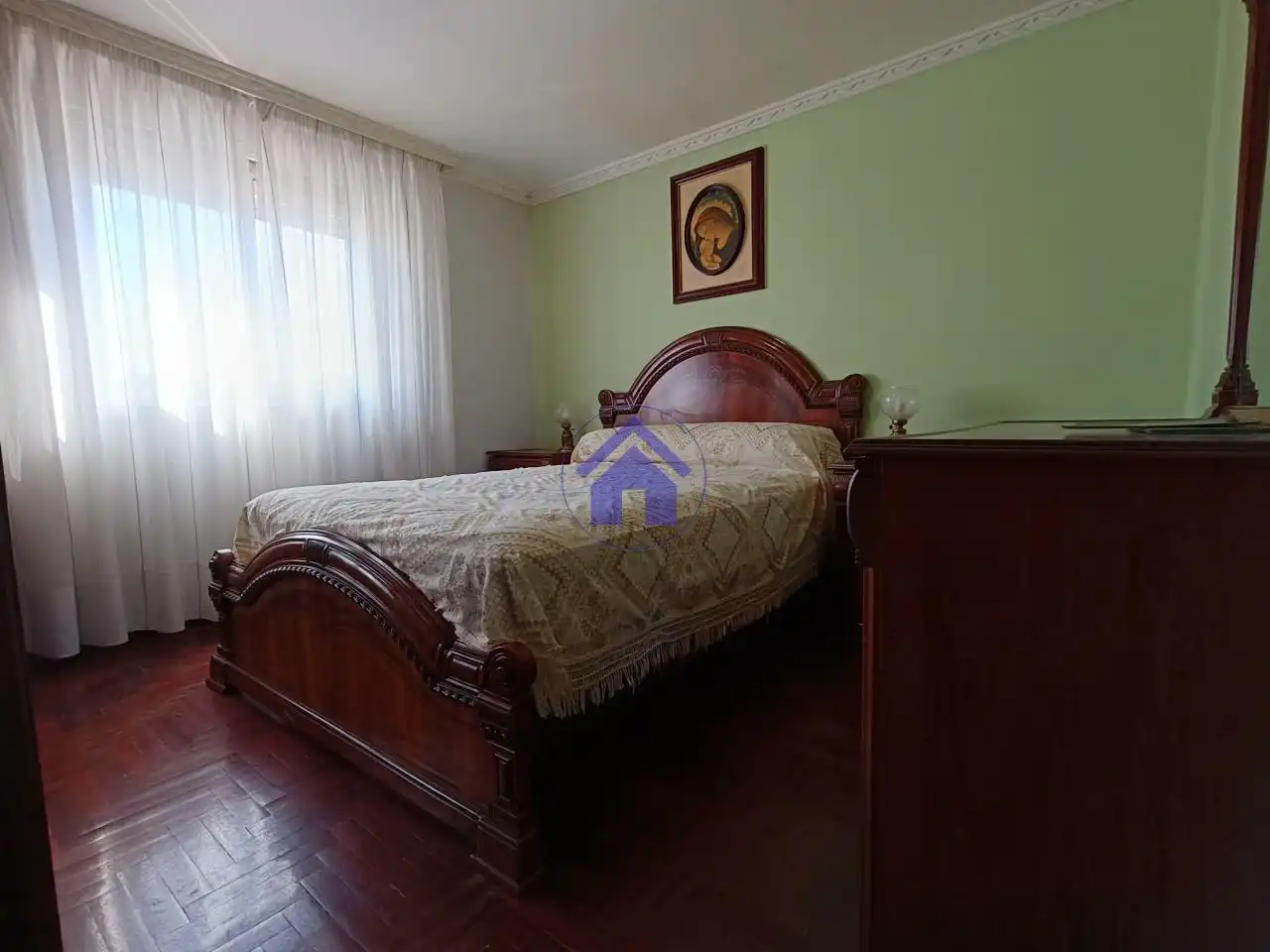 Bedroom of Flat for sale in Vigo   with Heating, Parquet flooring and Furnished