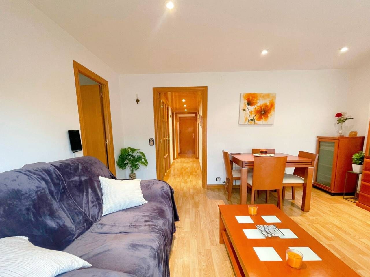 Living room of Flat for sale in Cerdanyola del Vallès  with Air Conditioner, Heating and Parquet flooring