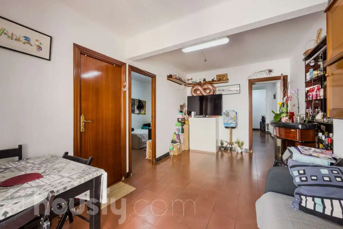 Sala d'estar de Pis en venda en Badalona amb Aire condicionat, Terrassa i Balcó