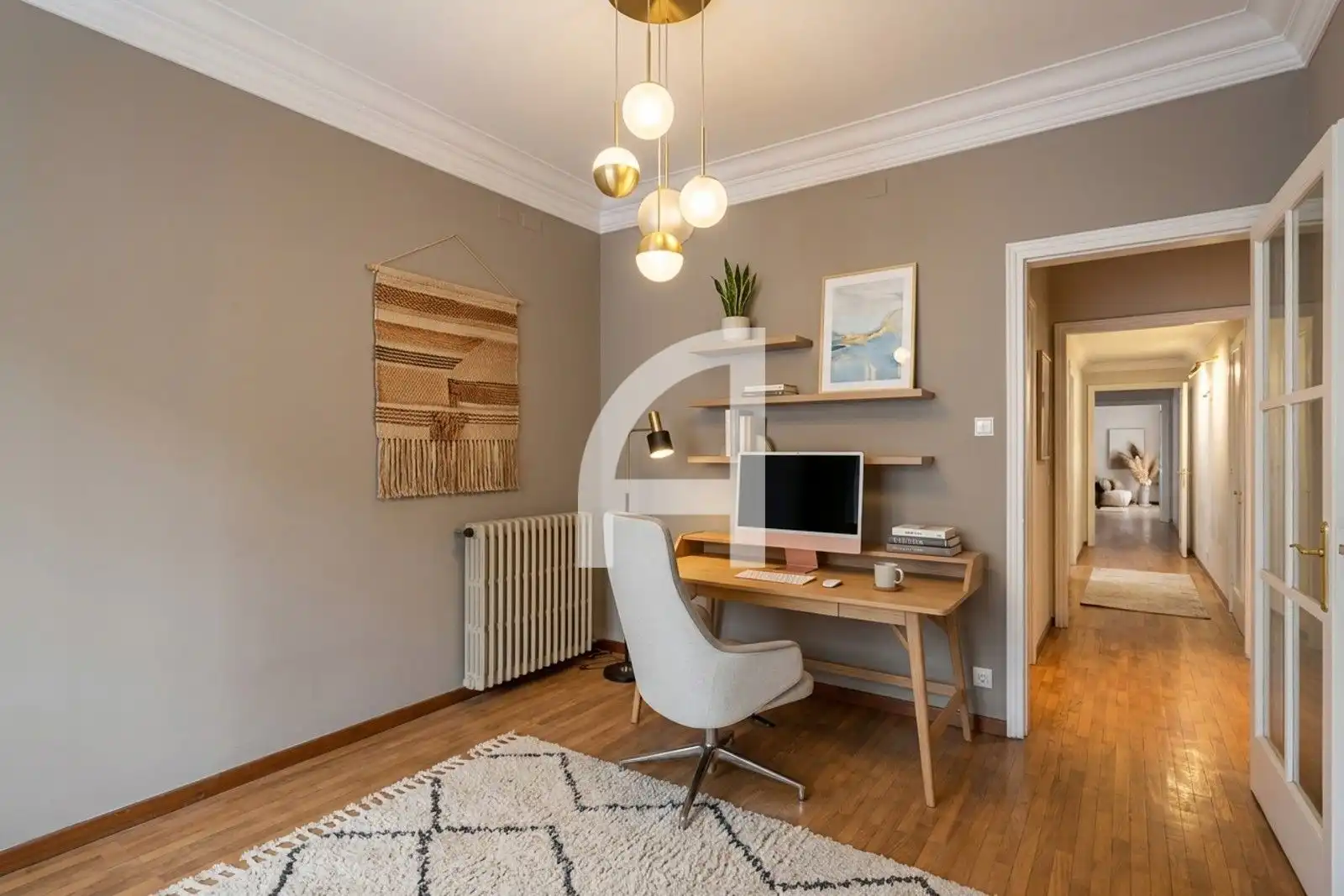 Sala de estar de Piso en venta en Barcelona con Calefacción, Parquet y Terraza