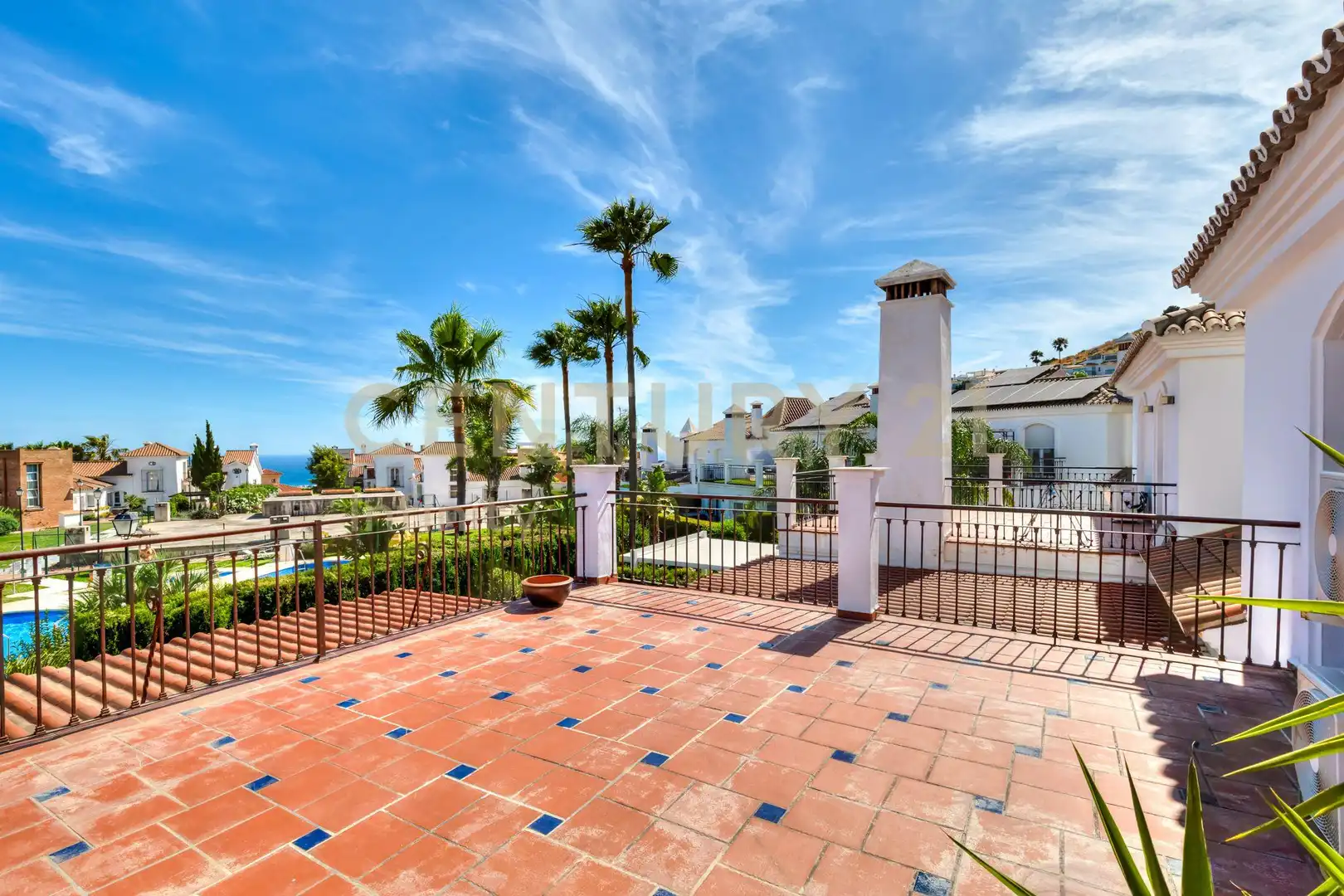Terraza de Apartamento en venta en Mijas con Aire acondicionado, Jardín privado y Piscina
