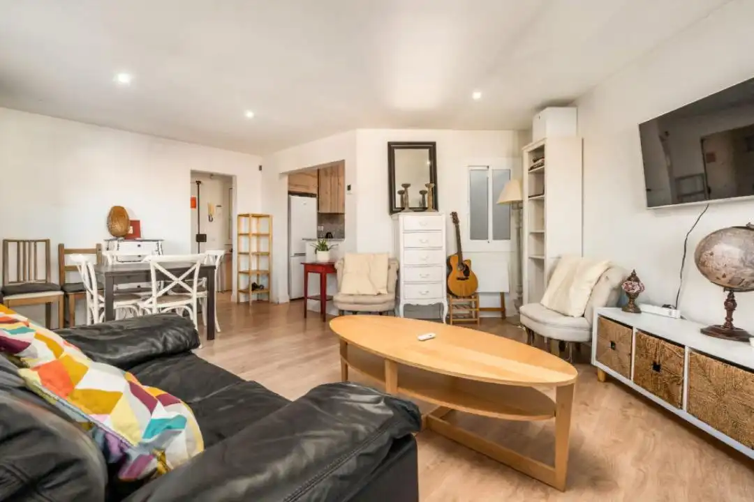 Living room of Attic for sale in Barcelona  with Air Conditioner, Parquet flooring and Terrace