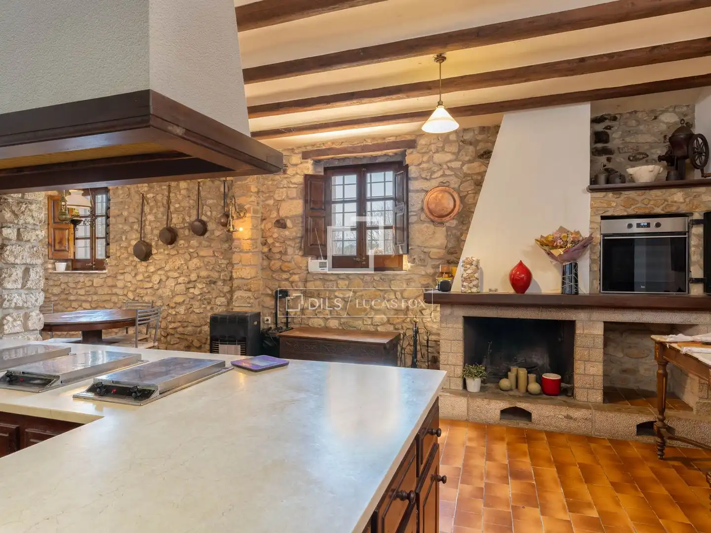 Cocina de Finca rústica en venta en Fontcoberta con Calefacción, Jardín privado y Terraza