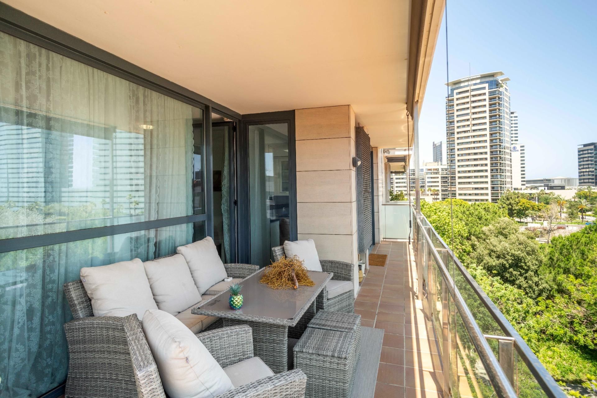 Terrace of Flat for sale in  Barcelona Capital  with Air Conditioner, Heating and Parquet flooring