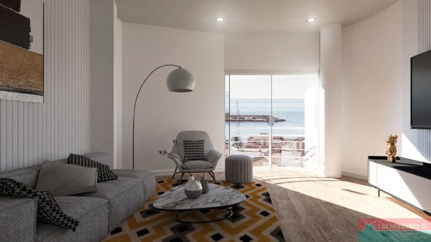 Wohnzimmer von Wohnung zum Verkauf in Garrucha mit Klimaanlage und Terrasse
