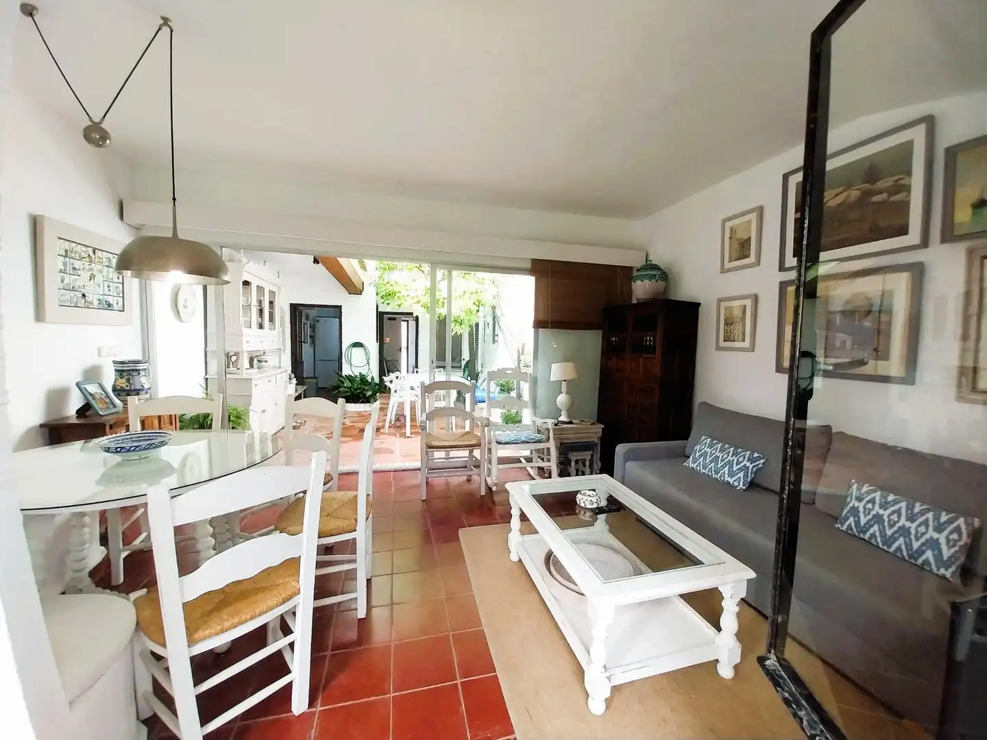 Sala d'estar de Casa o xalet de lloguer en Mijas amb Jardí privat, Terrassa i Moblat