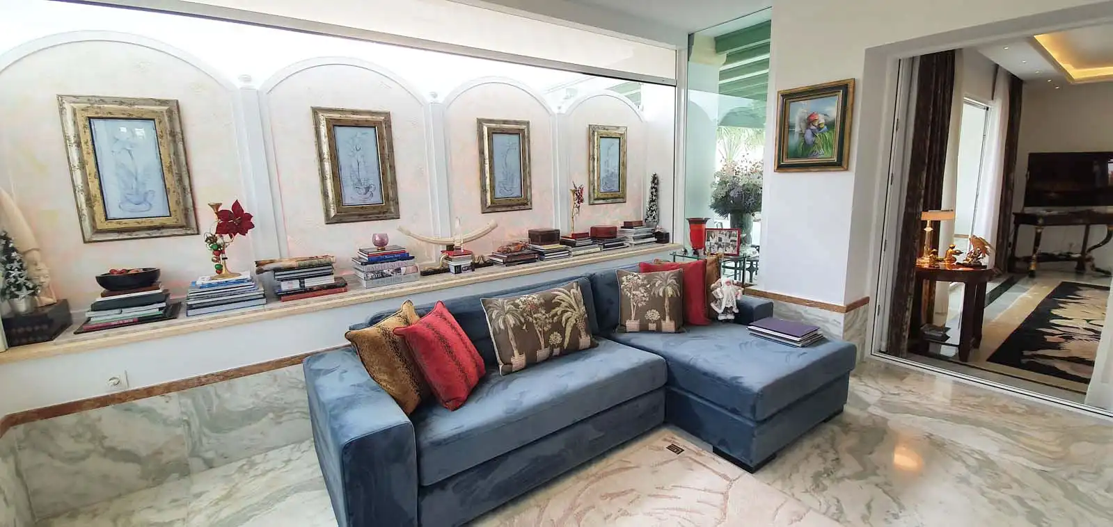 Wohnzimmer von Wohnungen zum Verkauf in Marbella mit Klimaanlage, Terrasse und Abstellraum