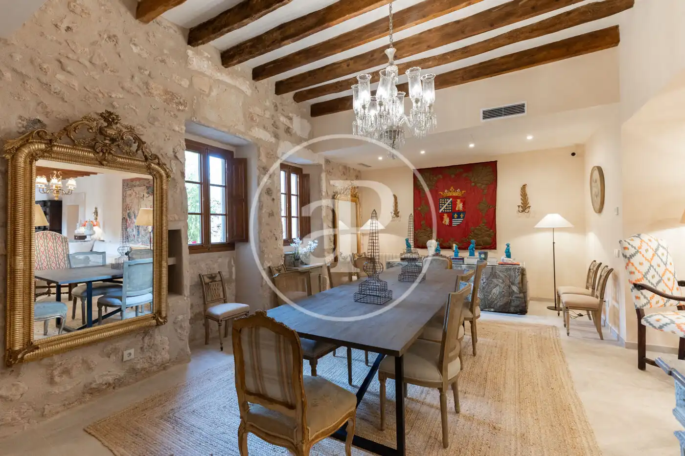 Dining room of Houses for rent in Llucmajor  with Air Conditioner, Heating and Private garden