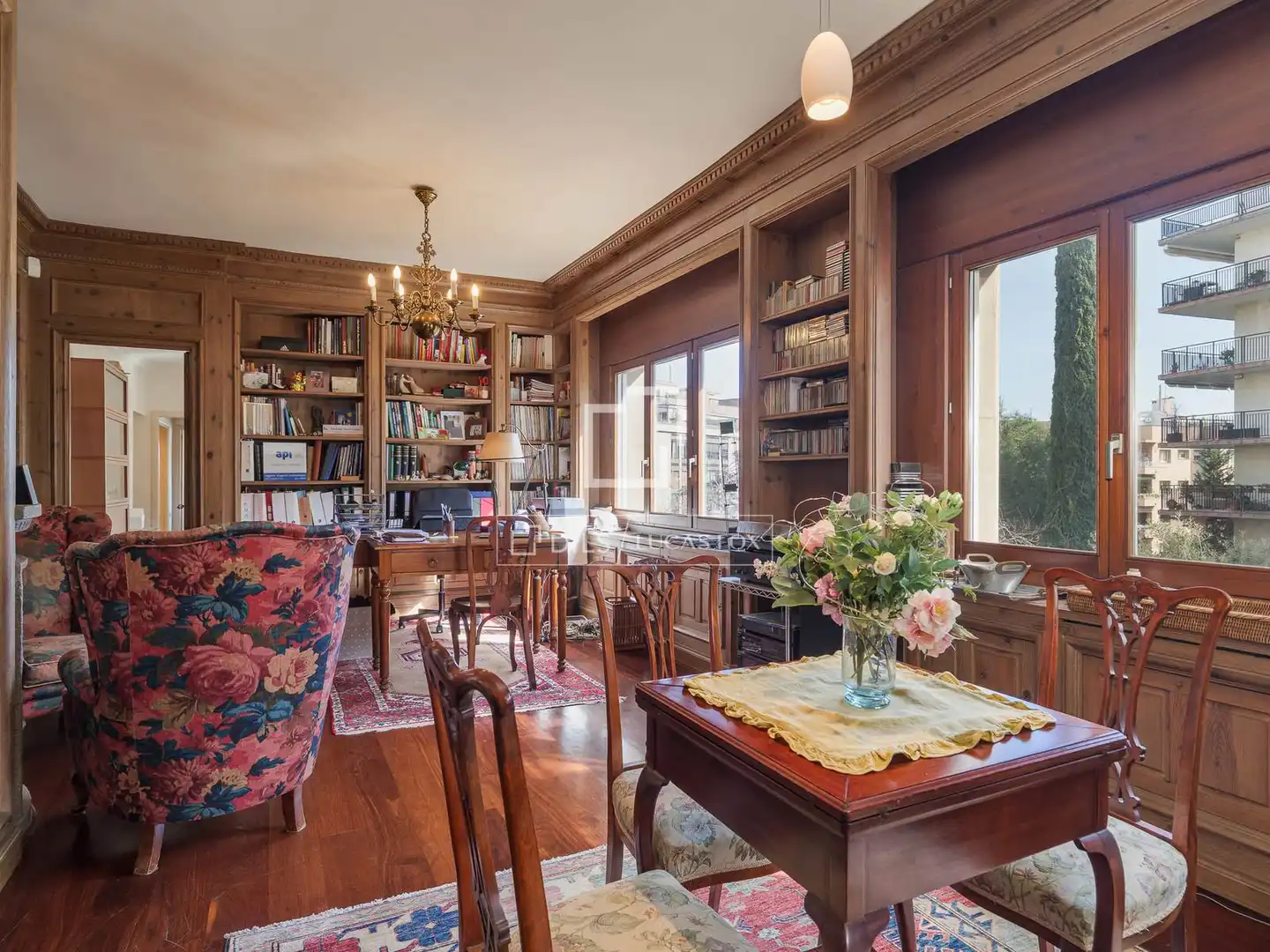 Esszimmer von Wohnung zum Verkauf in Barcelona mit Klimaanlage, Heizung und Privatgarten
