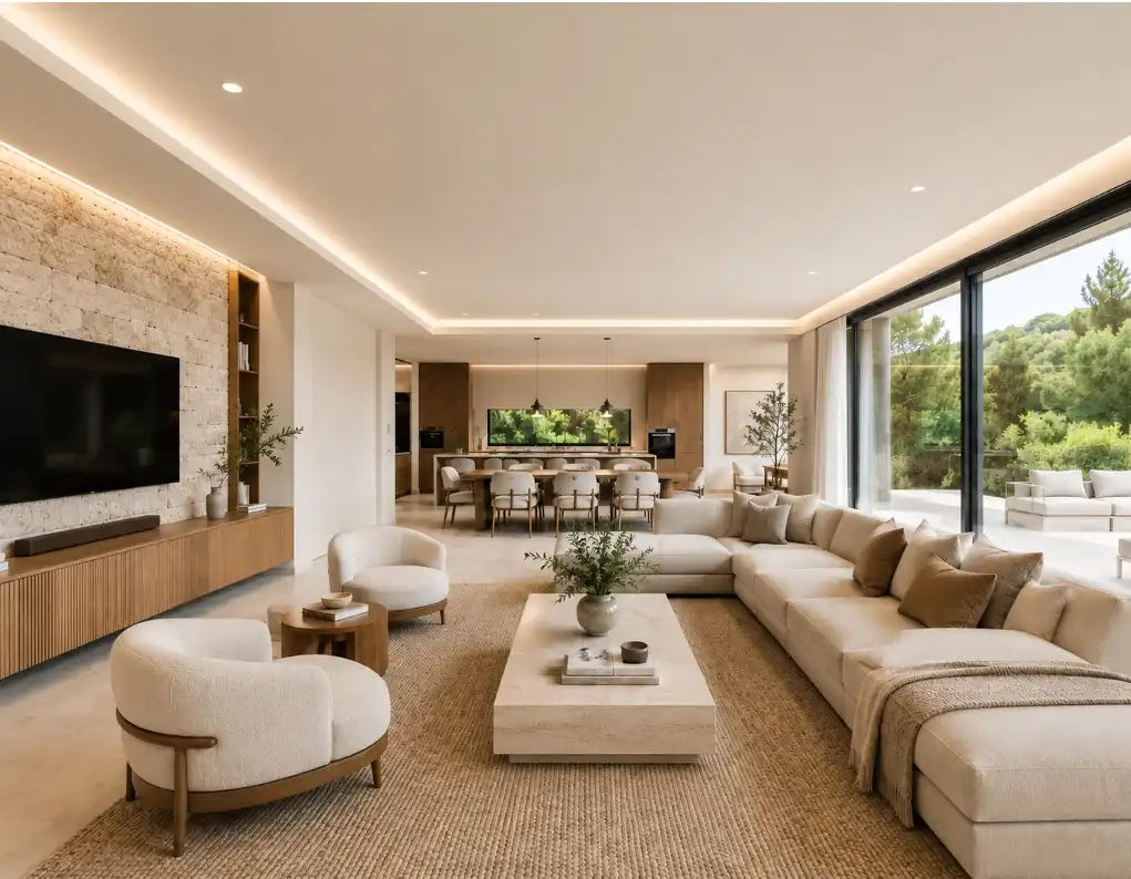 Sala d'estar de Casa o xalet en venda en Barcelona