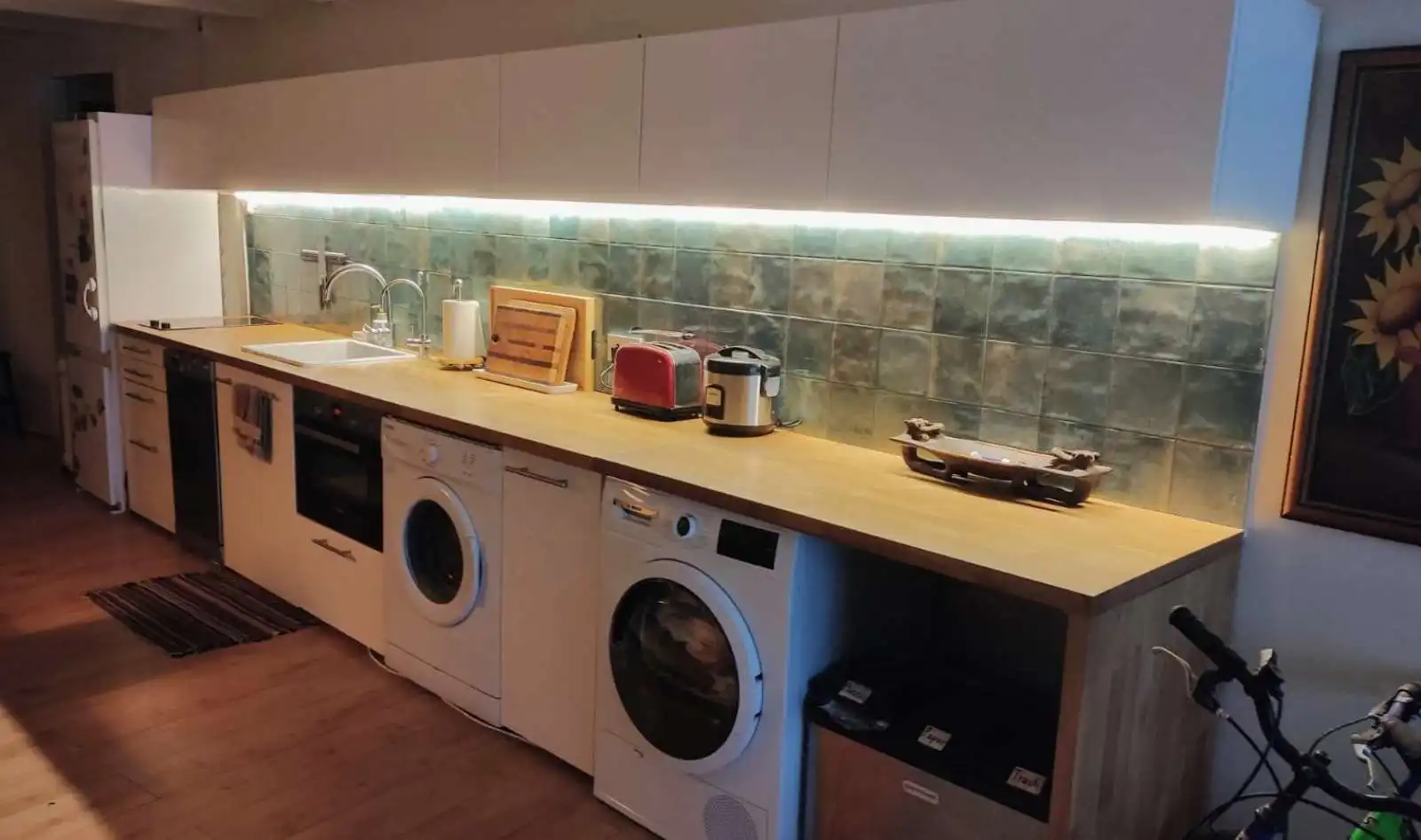 Kitchen of Apartments for share in Barcelona  with Air Conditioner, Terrace and Furnished