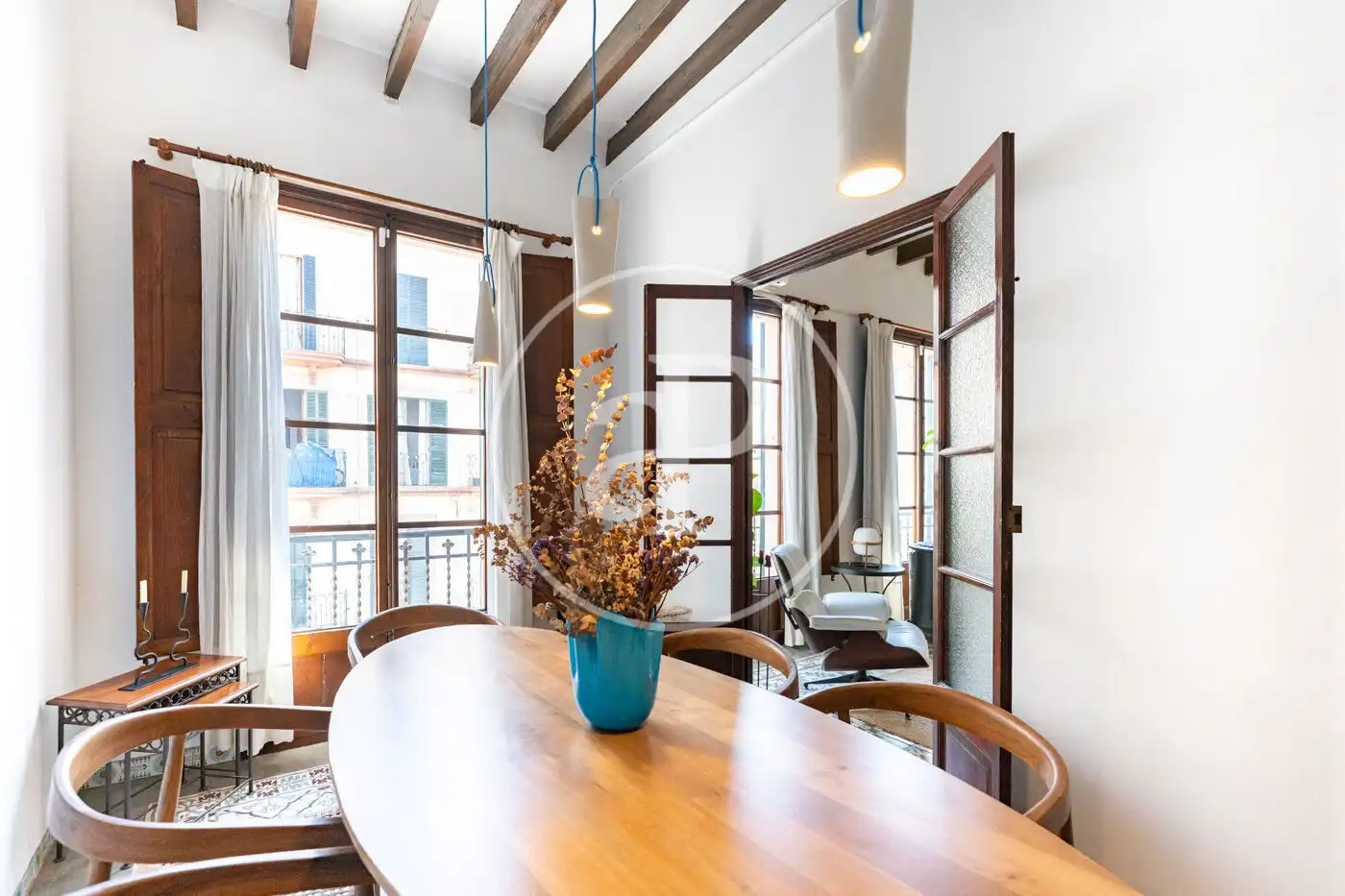 Esszimmer von Wohnung zur Miete in  Palma de Mallorca mit Klimaanlage, Heizung und Möbliert