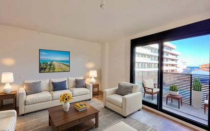 Living room of Flat for sale in Montgat  with Air Conditioner, Terrace and Swimming Pool