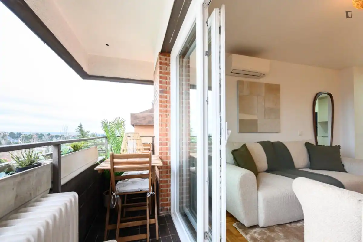 Terrasse von Wohnungen zur Miete in Madrid mit Klimaanlage, Heizung und Möbliert
