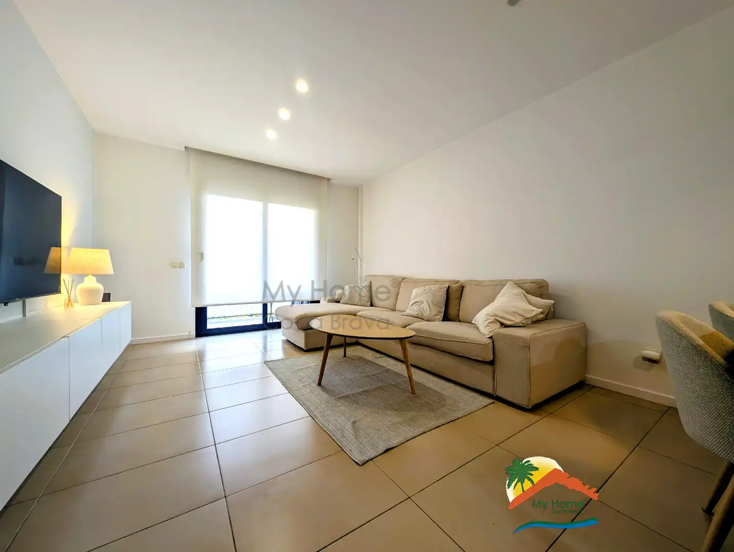 Wohnzimmer von Wohnung zum Verkauf in Lloret de Mar mit Klimaanlage, Heizung und Möbliert