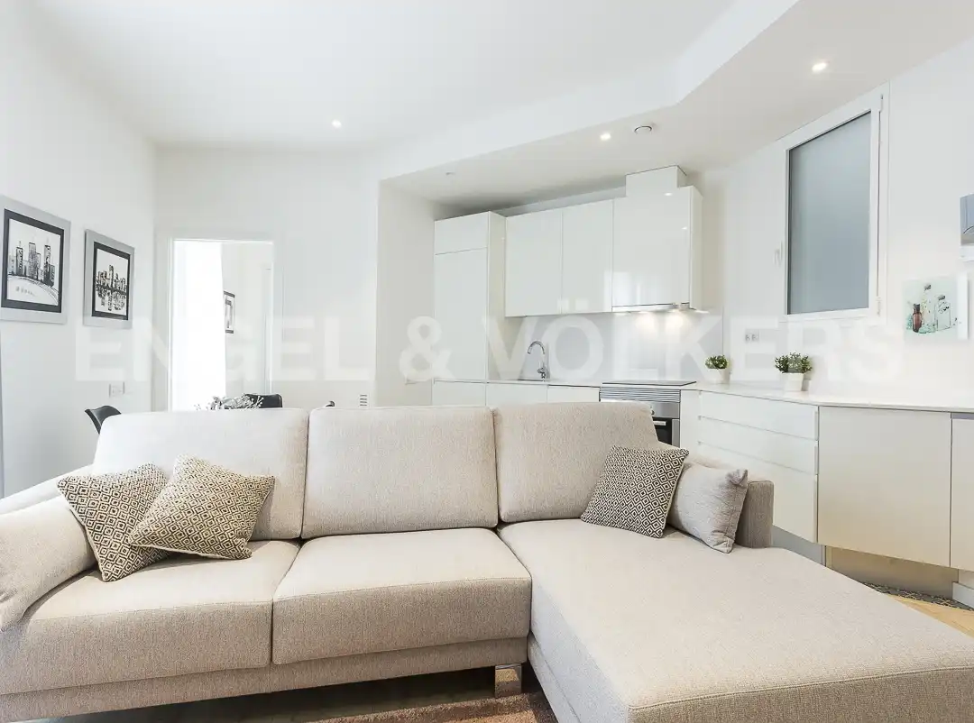 Living room of Flat for rent in Barcelona  with Air Conditioner, Heating and Furnished
