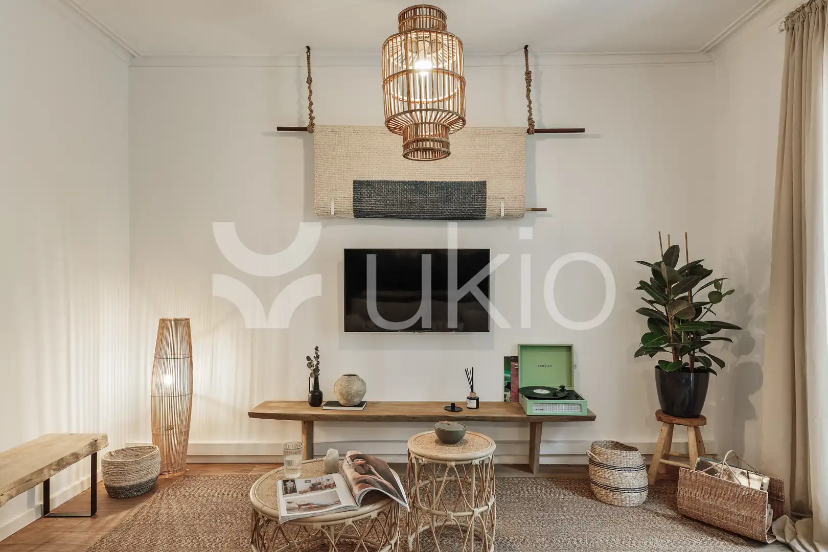 Sala de estar de Apartamento de alquiler en Barcelona con Calefacción, Amueblado y Horno