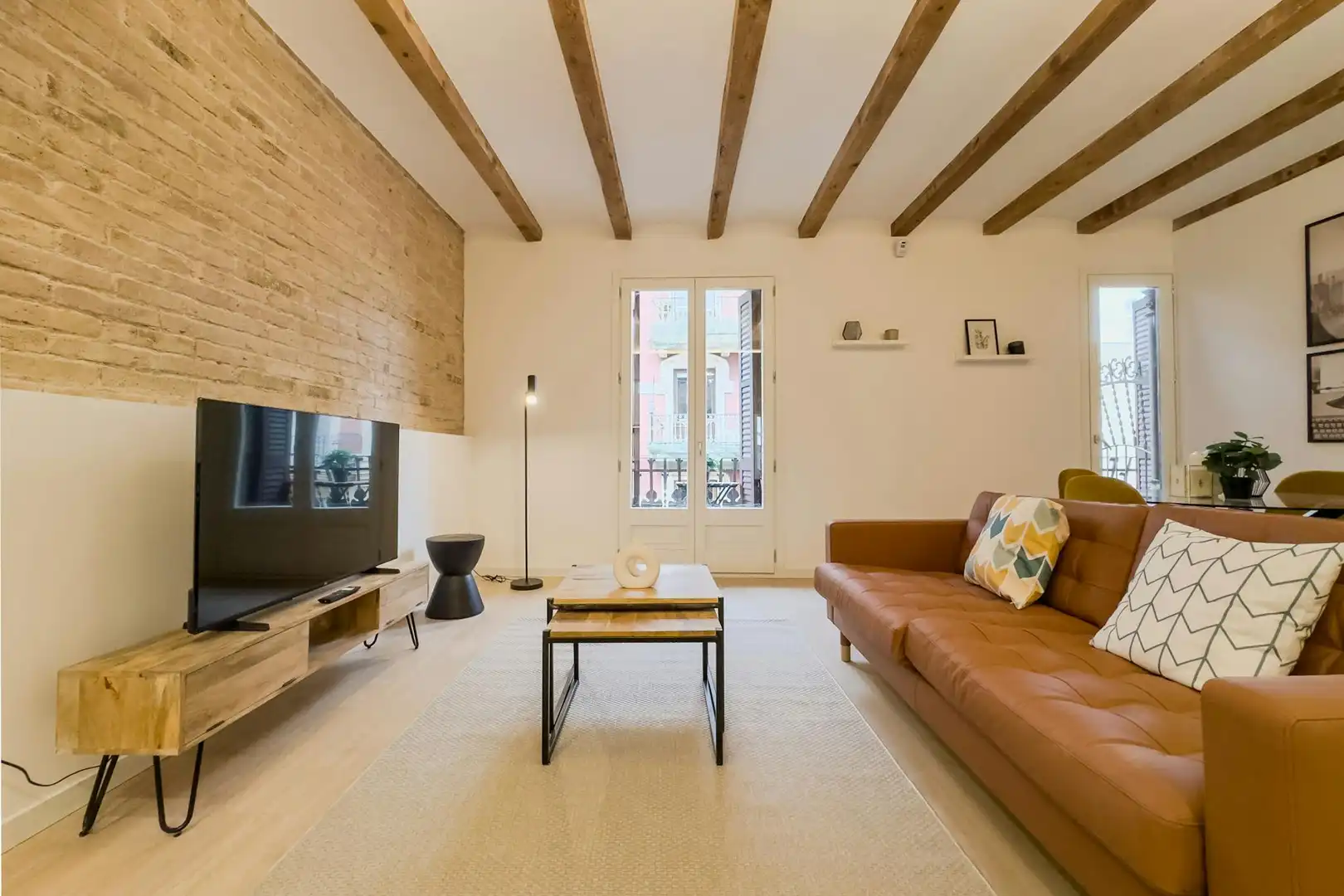 Living room of Flat for rent in Barcelona  with Air Conditioner, Furnished and Washing machine