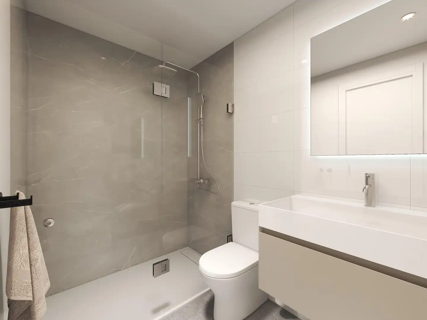 Bathroom of Apartments for sale in Mijas  with Air Conditioner, Heating and Terrace