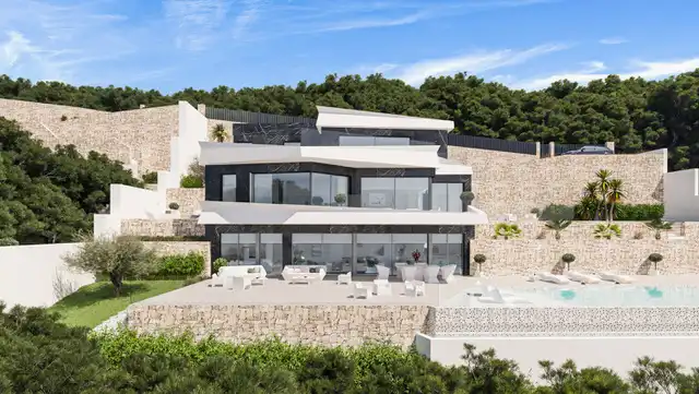 Exterior view of Houses for sale in Benissa  with Air Conditioner, Private garden and Terrace