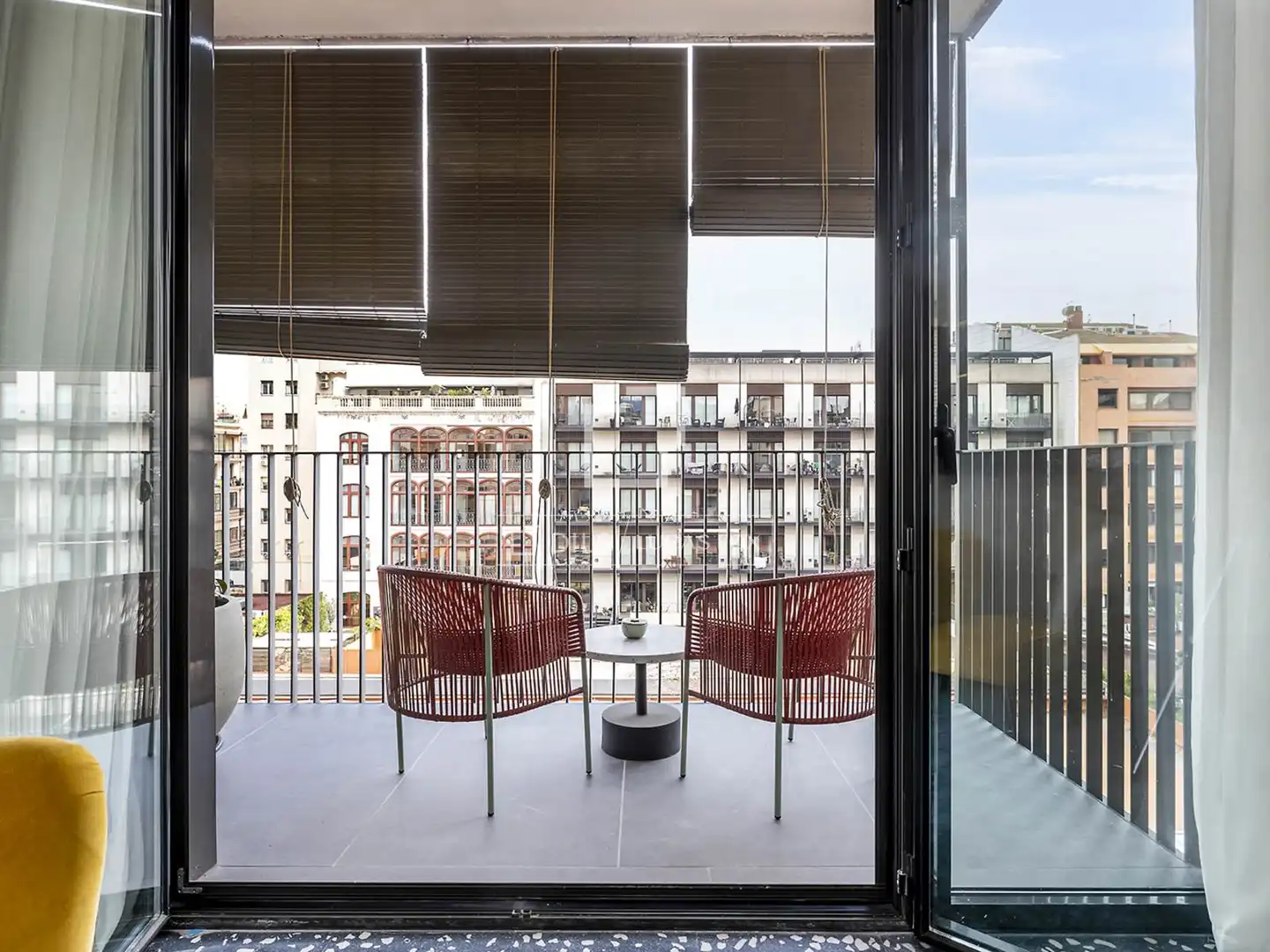 Terraza de Piso de alquiler en Barcelona con Aire acondicionado, Calefacción y Parquet