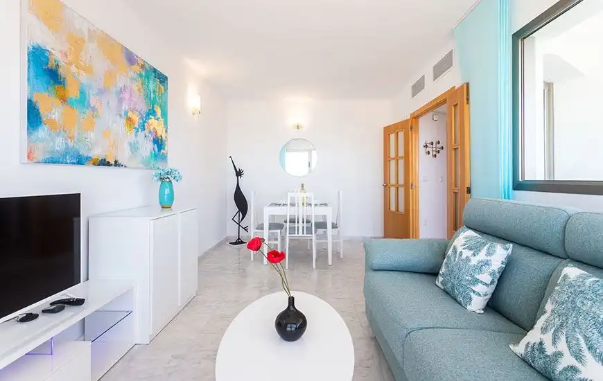 Wohnzimmer von Wohnungen zum Verkauf in Benidorm mit Klimaanlage, Heizung und Terrasse