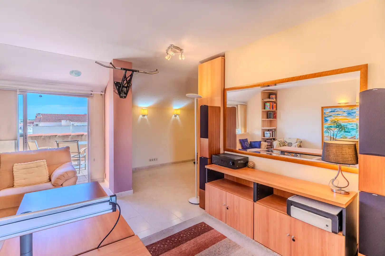 Sala de estar de Dúplex en venta en L'Ampolla con Aire acondicionado, Calefacción y Terraza