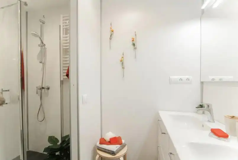 Bathroom of Apartments for rent in Madrid  with Air Conditioner, Heating and Parquet flooring