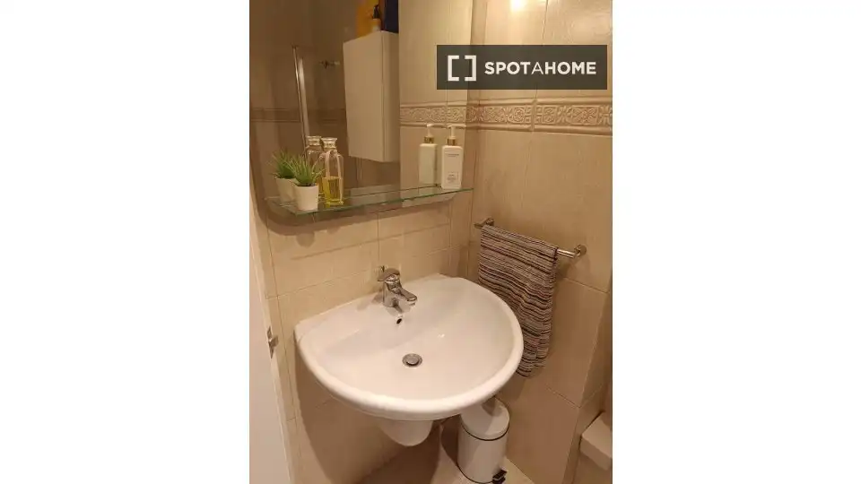 Baño de Piso de alquiler en Barcelona con Aire acondicionado, Calefacción y Amueblado