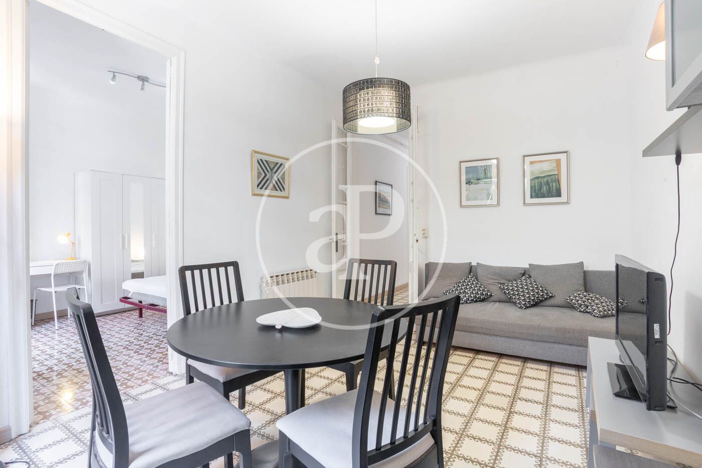 Living room of Flat to rent in  Barcelona Capital  with Air Conditioner, Heating and Furnished