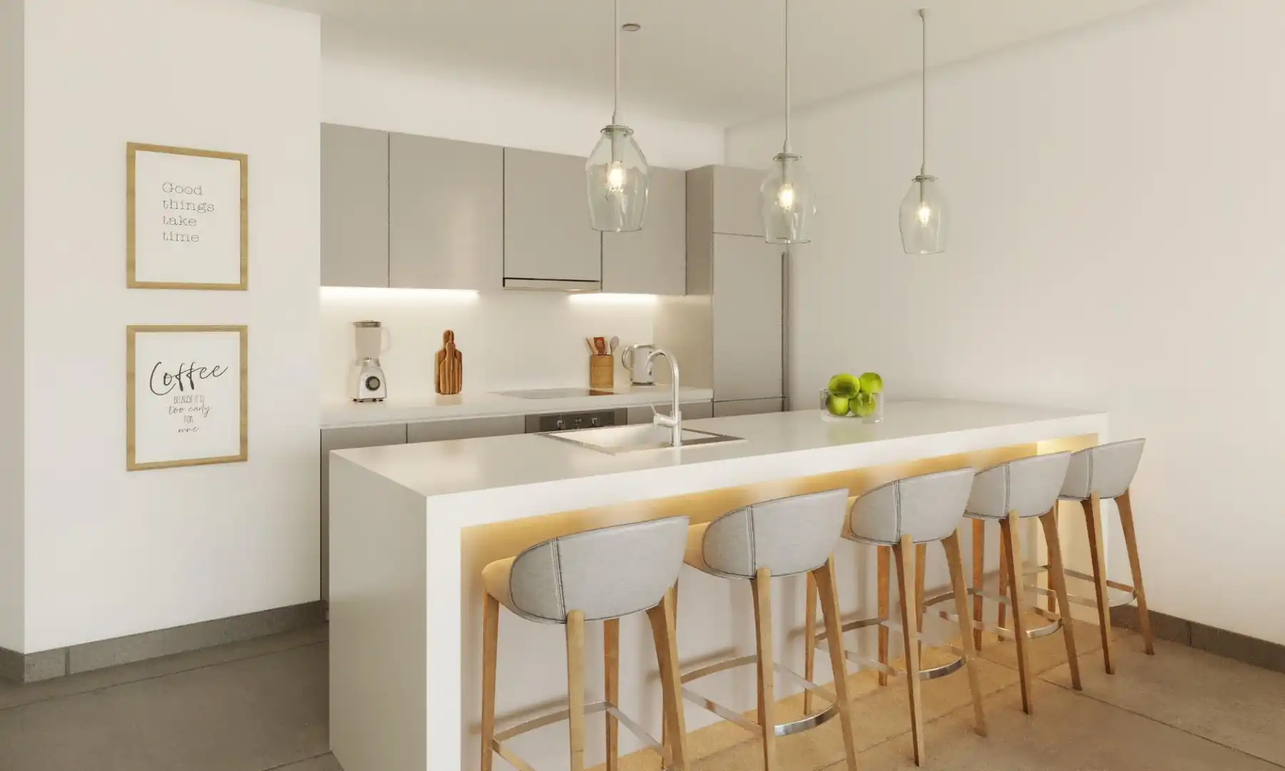 Cocina de Ático en venta en  Palma de Mallorca con Aire acondicionado, Calefacción y Jardín privado